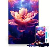 Puzzle Sakura Neon Cosmic Flower 1000 pièces pour Adolescents Jeu de logique et de réflexion Découpe précise (38x26cm)