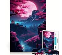 Puzzle Sakura Night Tokyo Geisha de 1000 pièces pour Adolescents, Jeu d'entraînement cérébral, détente mentale, Art à Assembler, Cadeau Unique (38x26cm)