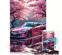 Puzzle Sakura Nissan Skyline GTR 1000 pièces pour Adultes, Jouet Intelligent et Amusant, décoration Murale aux Bords Lisses (38x26cm)