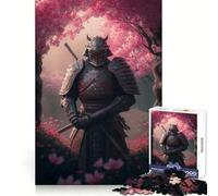 Puzzle Sakura Samouraï Guerrier 1000 Pièces pour Adultes Jeu Intellectuel Apaisant et Amusant Découpe Précise Cadeau de Noël (38x26cm)