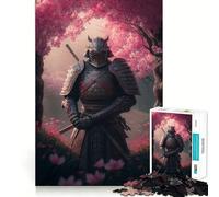 Puzzle Sakura Samouraï Guerrier pour Adolescents 1000 pièces Stimule la mémoire Détend et Amuse Cadeau élégant de qualité supérieure (50x75cm)