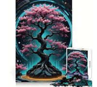 Puzzle Sakura sous néon de 1000 pièces pour Adolescents, Jeu de Puzzle Stimulant la réflexion, Jeu de Groupe, Art Assembler, Cadeau Classique (50x75cm)