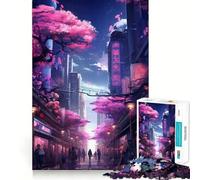 Puzzle Sakura Street 1000 pièces pour Adolescents, Jeu de réflexion et de détente, pour Les fêtes (38x26cm)