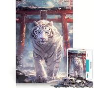 Puzzle Sakura Tiger Torii Path pour Adultes, 1000 pièces, renforce la mémoire, Divertissement Occasionnel, qualité supérieure, Cadeau élégant (50x75cm)