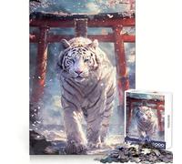 Puzzle Sakura Tiger Torii Path pour Adultes, 1000 pièces, renforce la mémoire, Divertissement Occasionnel, qualité supérieure, Cadeau élégant (50x75cm)