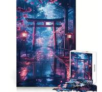 Puzzle Sakura Torii Gate 1000 pièces pour Adultes Renforce la mémoire, apaise l'esprit, qualité supérieure, Surprise chaleureuse (38x52cm)