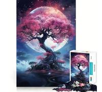 Puzzle Sakura Tree Cosmos pour Adolescents, 1000 pièces, Jeu de réflexion, Design ludique et Assemblage, Cadeau de qualité (38x52cm)