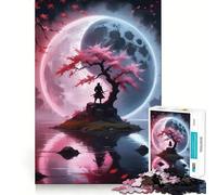 Puzzle Sakura Waterfall Yin Yang 1000 pièces pour Adolescents Jeu de logique et de réflexion Découpe précise (50x75cm)