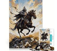 Puzzle samouraï à Cheval 1000 pièces pour Adultes, Jeu intellectuel, Divertissement apaisant, découpe précise, Cadeau de Noël (50x75cm)