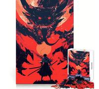Puzzle Samouraï Contre Dragon 1000 pièces pour Adultes Renforce la mémoire Loisirs Amusant Qualité supérieure Cadeau élégant (38x52cm)