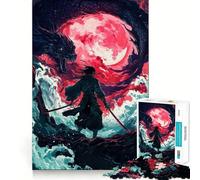 Puzzle Samouraï Contre Dragon pour Adultes, 1000 pièces, Jeu de logique Clair, Loisir Silencieux, découpe Parfaite, Cadeau élégant (38x26cm)