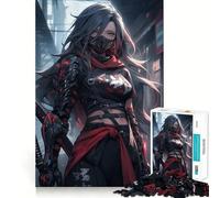 Puzzle samouraï Cyberpunk de 1000 pièces pour Adolescents Un défi intellectuel Stimulant, Amusant et Relaxant, avec Une découpe précise, idéal comme Cadeau Festif (50x75cm)