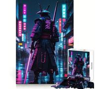 Puzzle samouraï Cyberpunk Japonais de 1000 pièces pour Adultes, Jeu de réflexion Intelligent, activité à la Maison, découpe Lisse, Surprise de Noël (50x75cm)