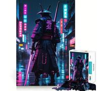 Puzzle samouraï Cyberpunk Japonais de 1000 pièces pour Adultes, Jeu de réflexion Intelligent, activité à la Maison, découpe Lisse, Surprise de Noël (50x75cm)