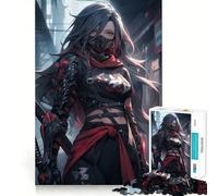 Puzzle samouraï Cyberpunk pour Adultes, 1000 pièces, améliore la mémoire, détend l'esprit, pièce de Collection Sharp Edge (38x52cm)