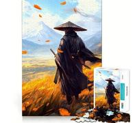Puzzle Samouraï dans Un Champ pour Adultes, 1000 pièces, améliore la mémoire, détend l'esprit, pièce de Collection Sharp Edge (38x52cm)