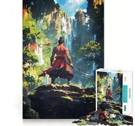 Puzzle samouraï dans Un décor aérien Luxuriant, 1000 pièces, pour Adolescents, Jeu de logique et de Train, Loisirs Amusants, découpe Lisse, Cadeau spécial (50x75cm)