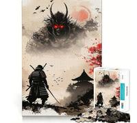 Puzzle samouraï démon Japonais 1000 pièces pour Adolescents, Jeu de logique et de réflexion, détente et Divertissement, découpe précise, (38x52cm)