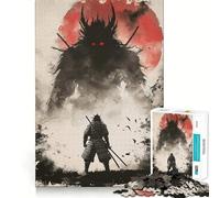 Puzzle samouraï démon Japonais Difficile pour Adultes, 1000 pièces, pour stimuler la mémoire, Calme et sérénité, découpe Lisse, Cadeau Classique (38x52cm)