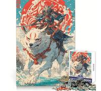 Puzzle Samouraï du Clan du Loup pour Adultes, 1000 pièces, pour stimuler la créativité et soulager Le Stress Finitions impeccables Un pour Noël (38x52cm)
