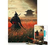 Puzzle samouraï en Campagne, difficulté Difficile, 1000 pièces, pour Adultes, idéal pour se ressourcer, Calme et sérénité, découpe Nette, Cadeau Classique (38x26cm)