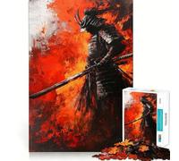 Puzzle Samouraï en Flammes pour Adolescents 1000 Pièces Jeu de Réflexion et de Détente Mentale Cadeau Unique (50x75cm)