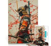 Puzzle samouraï en Fleurs de Cerisier, difficulté Difficile, 1000 pièces, pour Adultes, Jeu intellectuel, détente, découpe de qualité, Cadeau Exquis (38x26cm)
