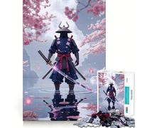 Puzzle Samouraï en Fleurs printanières pour Adultes, 1000 pièces, renforce la mémoire, Divertissement Occasionnel, qualité supérieure, Cadeau élégant (50x75cm)