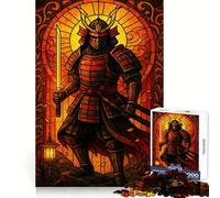 Puzzle samouraï en vitrail, 1000 pièces, Difficile, pour Adultes Revalorisation, détente, découpe Nette, Cadeau Unique 38x26cm