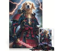 Puzzle samouraï Golden Retriever Difficile pour Adultes, 1000 pièces, Jeu de logique et d'adresse, à Partager en Famille, pièce de Collection (50x75cm)