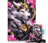 Puzzle samouraï Goldendoo Blanc pour Adolescents,1000 pièces,pour stimuler l'esprit,Amusant,découpe Nette,Composants Robustes,activité de Groupe réconfortante (38x52cm)