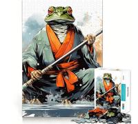 Puzzle samouraï Grenouille 1000 pièces, Jeu d'intelligence et de Relaxation, découpe de précision, pièce de Collection (38x26cm)
