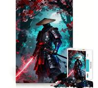 Puzzle samouraï Guerrier 1000 pièces pour Adultes, Exercice cérébral, Anti-Stress, décoration Murale aux Bords précis (50x75cm)