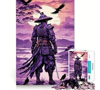 Puzzle samouraï Guerrier Japonais 1000 pièces pour Adolescents, Jeu de logique Stimulant, détente mentale, Bords Nets, Cadeau élégant (38x26cm)