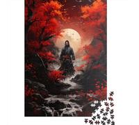 Puzzle samouraï Japonais 1000 pièces pour Adultes Puzzle d'anime Japonais Puzzle en Bois Puzzle Familial Puzzle Anti-Stress pour Adultes 1000 pièces (75x50cm)