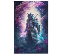 Puzzle Samouraï Japonais Puzzles pour AdultesPuzzles en Bois De 1000 Pièces Adultes Cadeaux Jeu Stimulant 78×53cm