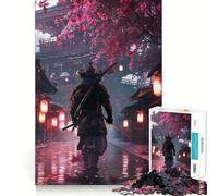 Puzzle samouraï Japonais Sakura 1000 pièces pour Adultes Stimulation de la mémoire et réduction de l'anxiété Cadeau Artistique à Assembler (38x26cm)