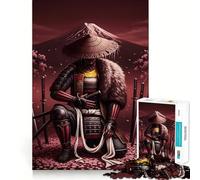 Puzzle samouraï Mont Fuji 1000 pièces pour Adultes Stimule la mémoire, Plaisir en Groupe, Bords Nets, Cadeau élégant (38x26cm)