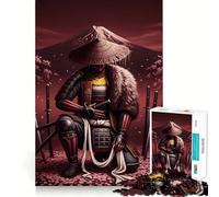 Puzzle samouraï Mont Fuji Difficile pour Adultes, 1000 pièces, Jeu de logique Fine, Calme et Amusant, Bords Nets, Cadeau attentionné (38x52cm)