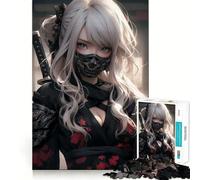 Puzzle samouraï Ninja 1000 pièces pour Adultes Stimule la mémoire, apaise l'esprit, Design, Assemblage, Cadeau créatif (50x75cm)