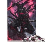 Puzzle samouraï Ninja Noir 1000 pièces pour Adolescents, Puzzle créatif en Bois, Jeu Familial, défi de difficulté, 1000 pièces (75x50cm)