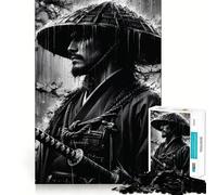 Puzzle samouraï Noir et Blanc pour Adolescents, 1000 pièces, défi intellectuel, Jeu Relaxant et Amusant, découpe précise, Cadeau Festif (50x75cm)