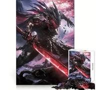 Puzzle Samouraï Nuit Noire pour Adultes, 1000 pièces, Exercice Intelligent, Plaisir Relaxant, Bords précis, Surprise de Noël (38x26cm)