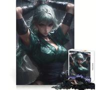 Puzzle Samouraï Nuit Pluvieuse pour Adolescents 1000 Pièces Jeu de Logique Transparente Découpe Parfaite Surprise d'anniversaire (50x75cm)