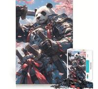 Puzzle samouraï Panda Guerrier pour Adultes, 1000 pièces, Jeu de réflexion, Loisir Calme, à Assembler, Cadeau de Noël (38x26cm)