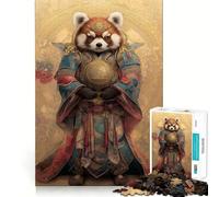 Puzzle samouraï Panda Roux pour Adultes, 1000 pièces, Jeu Intelligent, Calme et apaisant, Motif Assembler, Cadeau Exceptionnel (38x52cm)