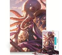 Puzzle samouraï Pieuvre 1000 pièces pour Adolescents, Jeu de logique et de détente, découpe précise, Cadeau précieux (38x52cm)
