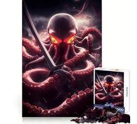 Puzzle samouraï Pieuvre de 1000 pièces, Jeu d'intelligence et de Relaxation, pièce de Collection découpée avec précision (38x26cm)