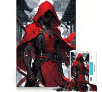 Puzzle samouraï Red Hood pour Adultes, 1000 pièces, Jeu de logique, Anti-Stress, découpe de précision, pour Les fêtes (38x52cm)