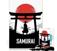 Puzzle samouraï Red Moon 1000 pièces pour Adolescents, Jeu de logique et de réflexion, Divertissement Relaxant, découpe précise, (50x75cm)